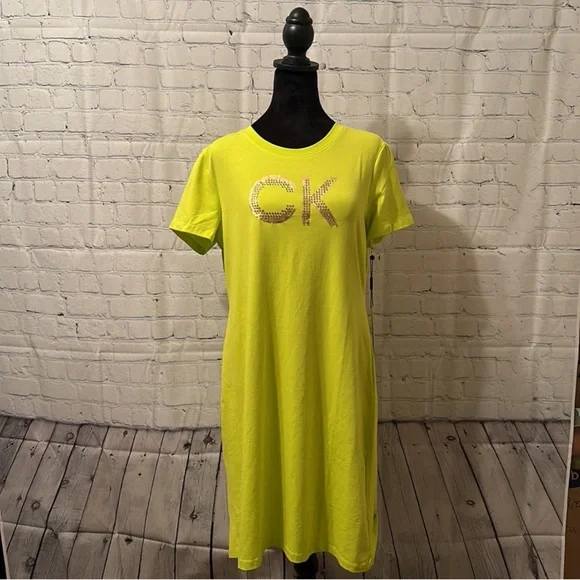 Calvin Klein Dresses Nwt Calvin Klein Tshirt Dress Neon